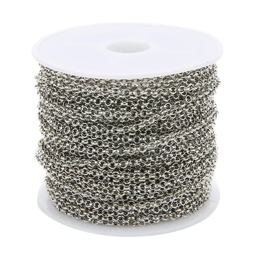 

10 Yards Multipurpose O Shape Jewelry Making Chain Findings Accessories Necklace Bracelet Extender Chain for DIY Craft 2mm