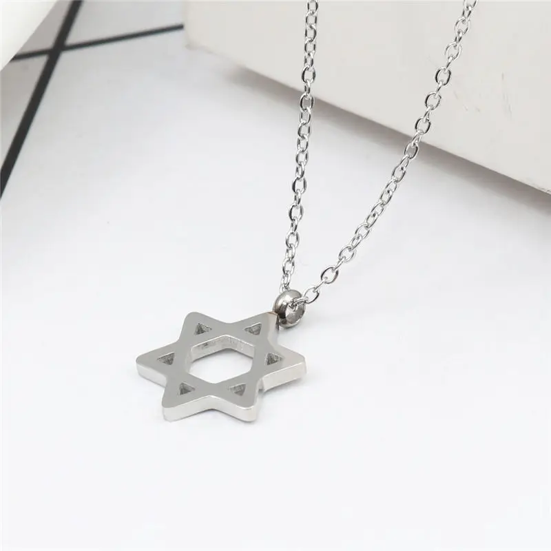 Fashion Stainless Steel Necklace Elephant Tree Love Symbol Pentagram Star Women Holiday Jewelry Gift 40cm - 39cm Long 1PC | Украшения и