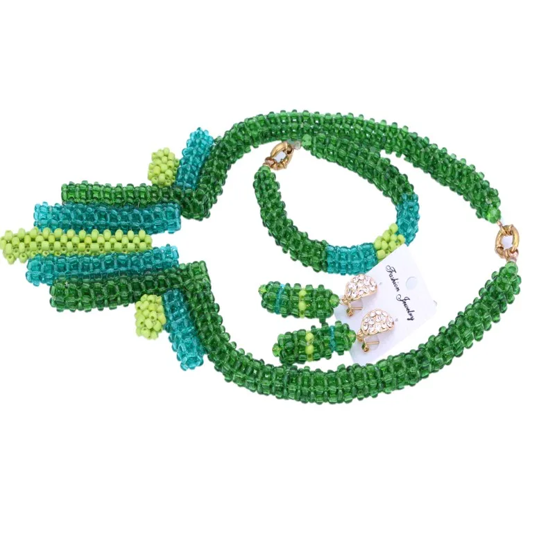 2018 Африканский бисер ювелирный набор большой комплект нигерийских ювелирных