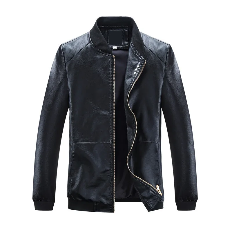 MRMT 2022 Brand New Men's Jackets Baseball Collar Overcoat for Male Youth Casual PU Leather Jacket Outer Wear Clothing Garment | Мужская