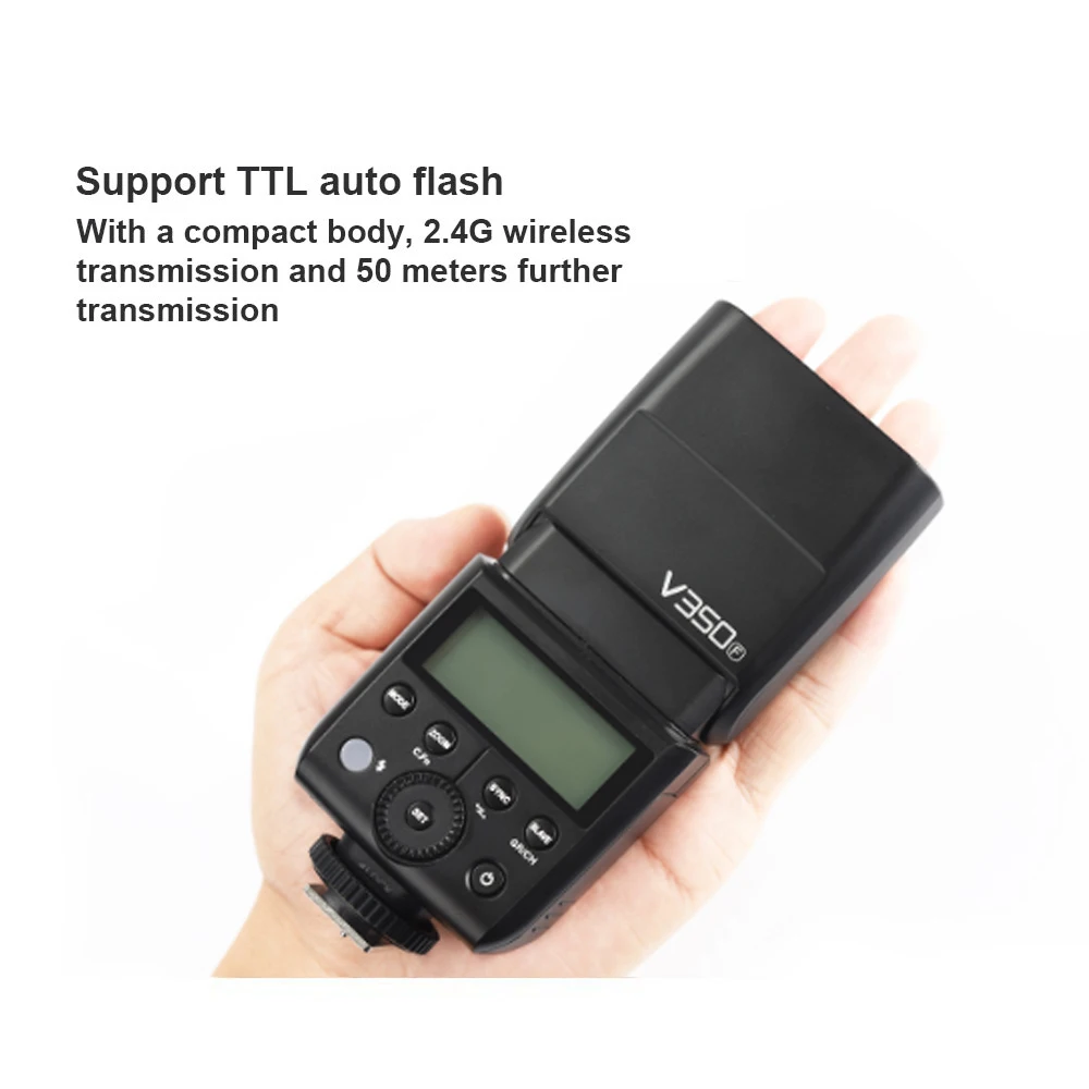 Godox V350F TTL 2.4G Camera Flash with Built-in Rechargeable 7.2V/2000mAh Li-ion Batter Xpro-O Trigger for For Fuji | Электроника