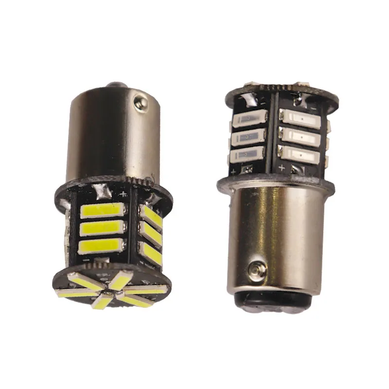 10X S25 1157 BAY15D 21 SMD 7020 7014 светодиодный P21/5 Вт 1156 BA15S Авто указатель поворота Хвост светильник тормозной светильник s лампы белого и красного цветов, 12V