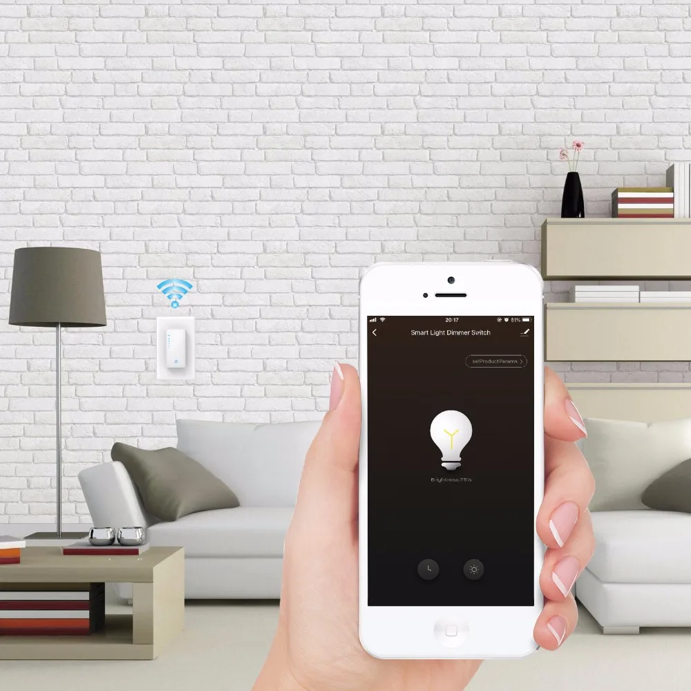 Умный диммер переключатель WiFi светильник Диммер США штекер SmartLife приложение