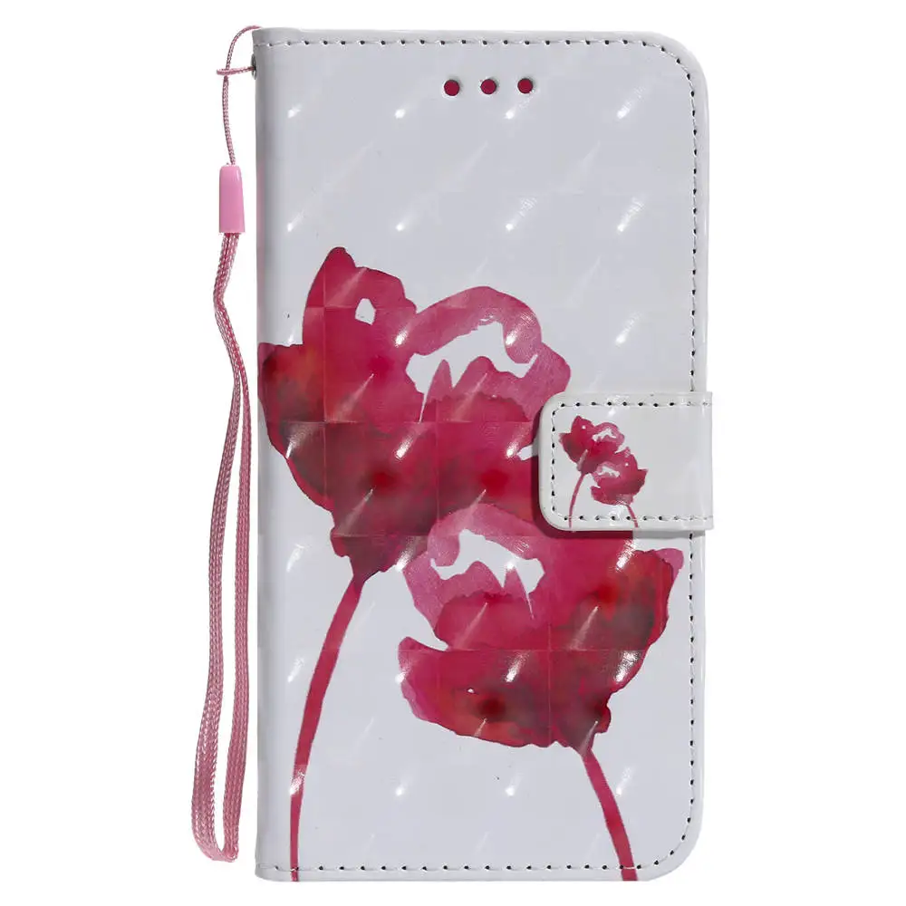 PU Leather Covers On For SAMSUNG Galaxy J4 2018 SM-J400F/DS 16GB Book Flip Cases 3D Picture Hand Strap | Мобильные телефоны и