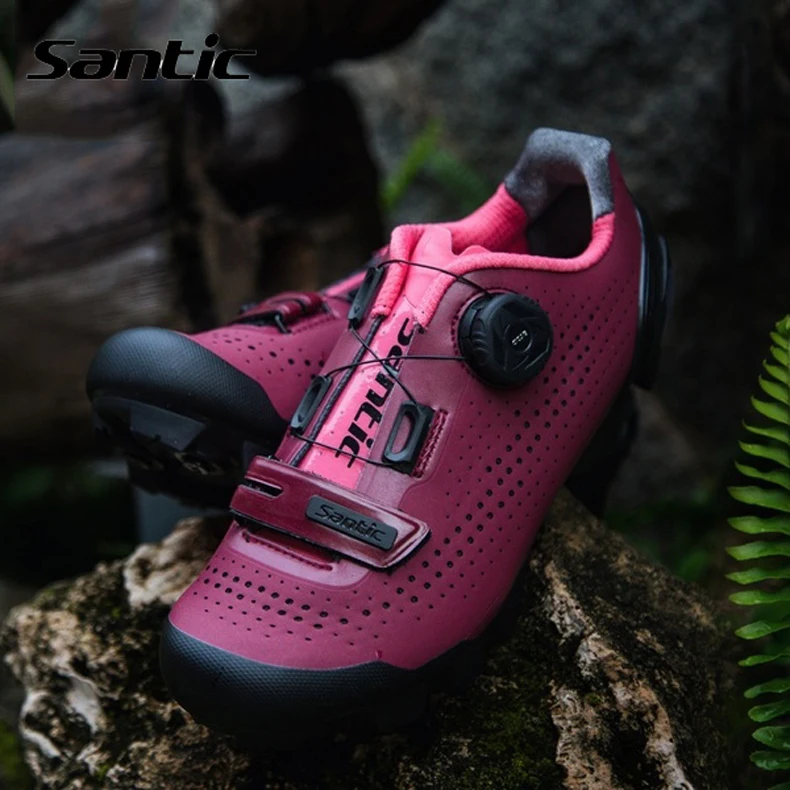 Santic Mtb обувь женские дышащие ПУ высокой интенсивности подошва велосипедный замок обувь горный велосипед велосипедная одежда оборудование аксессуары