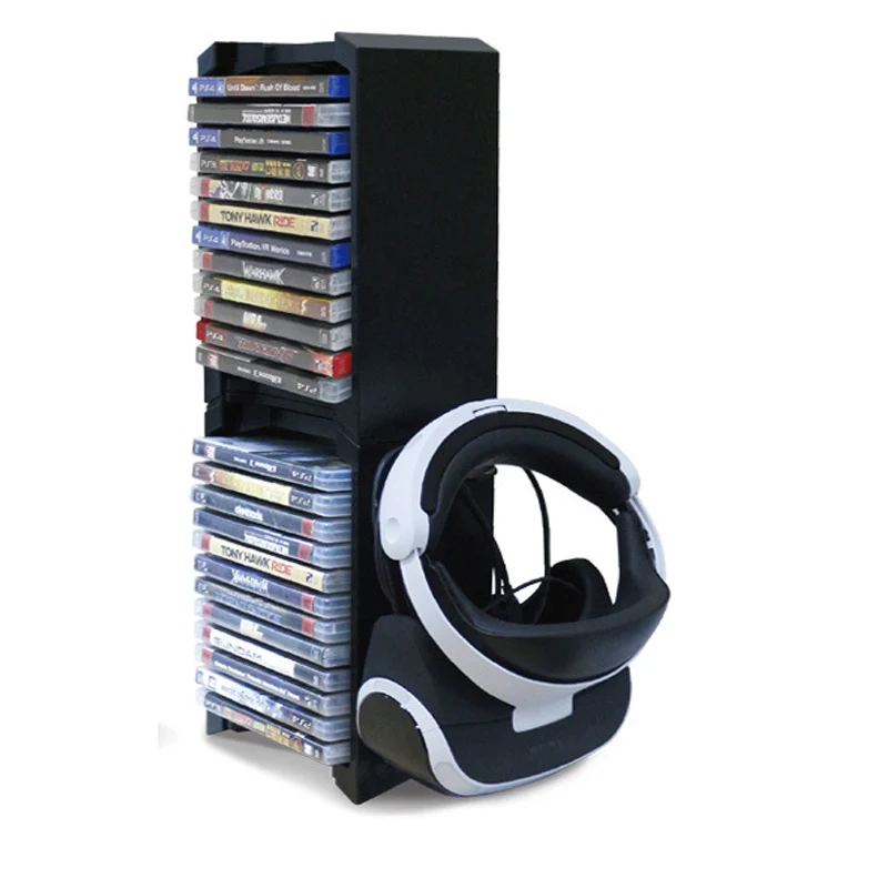 Держатель для PS4 Pro/PS4 Slim /PS4/ONE S/VR держатель 24 дисков игровых CD подставка