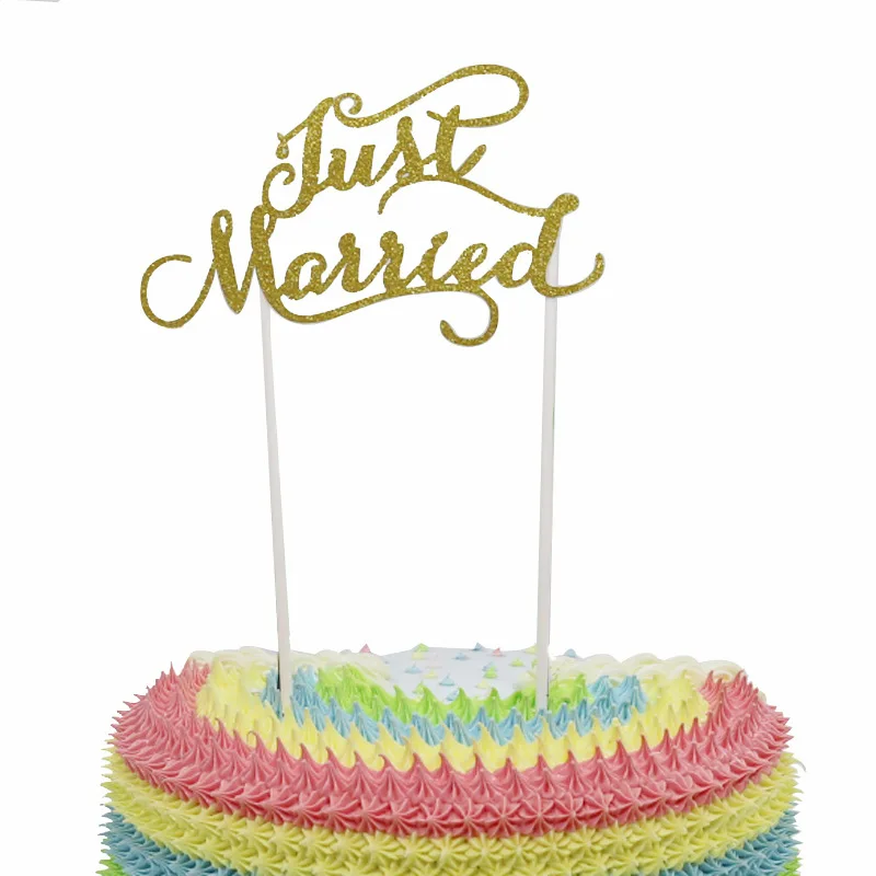 1 шт. Блестящий Свадебный Топпер для свадебного торта с надписью Love Just сувениры Mr