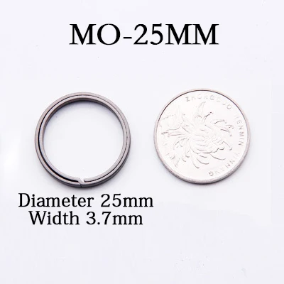 MO-25MM Настоящий титановый мужской автомобильный брелок для ключей, Супер Легкий Титановый брелок с пряжкой в форме сердца, брелок для ключей EDC, креативный подарок - Цвет: MO-25MM