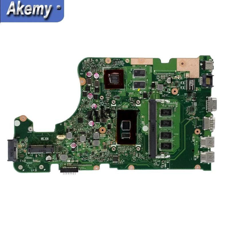 Akemy X555UQ материнская плата для ноутбука For Asus X555UJ X555UF F555U X555UB X555U 4 ГБ/I3-6100U ЦП GT940M |