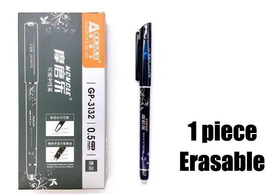 Ink blue 1pc Стираемая ручка Маленький коричневый медведь кулон школьные принадлежности канцелярская ручка с исчезающими чернилам Студенческая только ручка стираемая моющаяся ручка 0,5 мм - Цвет: Ink blue 1pc