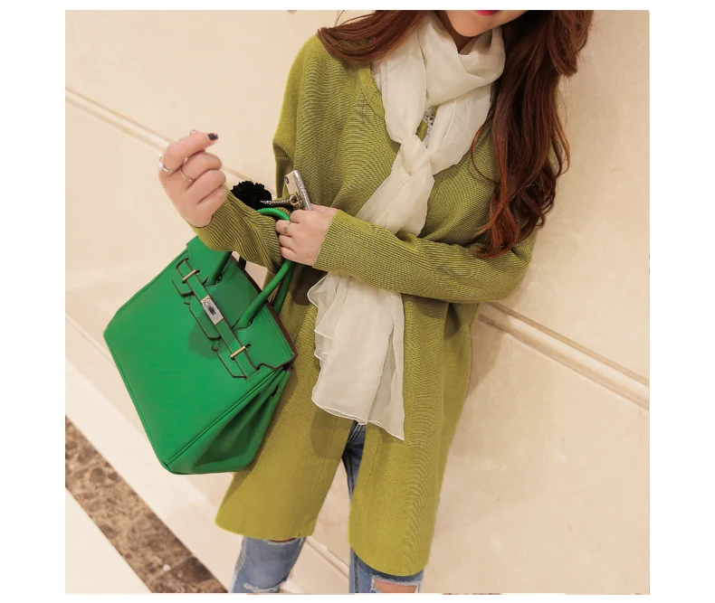 2018 New Arrivals Covered Button Long Cardigan Women Sleeve Knit Cardigans Autumn Winnter Sweater Poncho H958 |