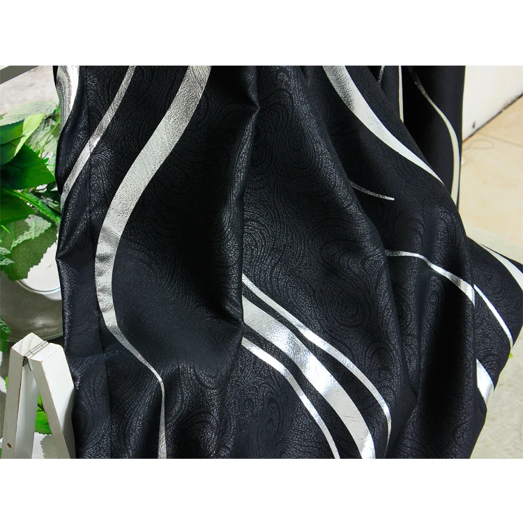 Простые современные черно белые занавески на заказ готовые для гостиной