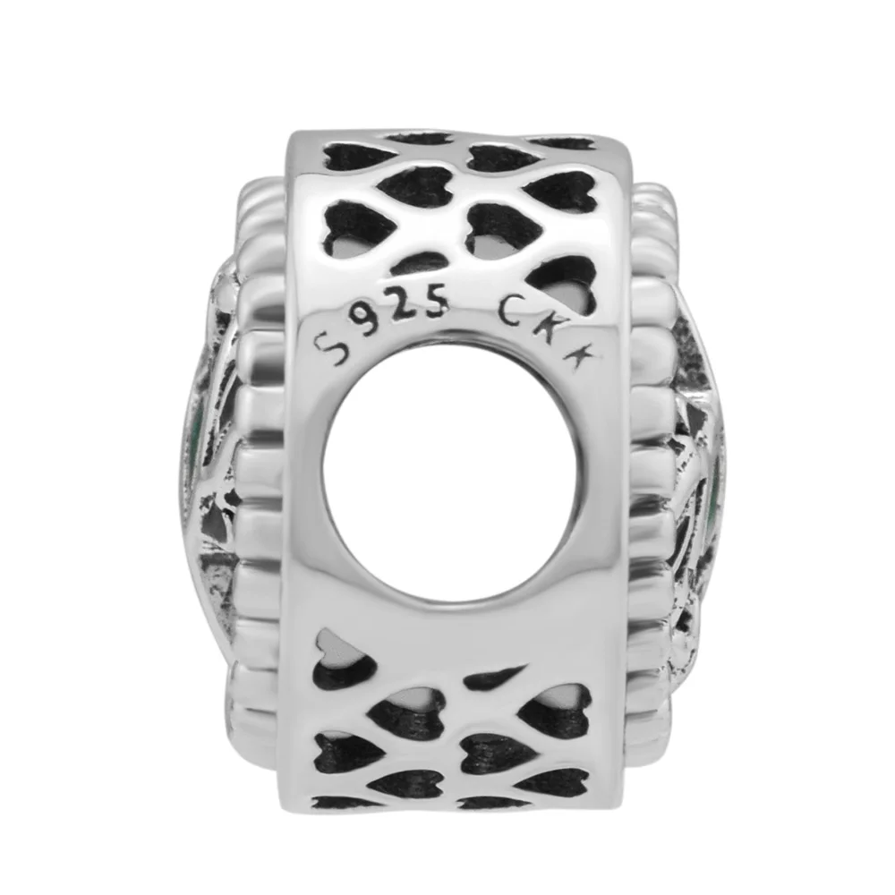

DIY Fits for Pandora Charms Bracelets Radiant tree Heart Beads 100% 925 Sterling-Silver-Jewelry Free Shipping