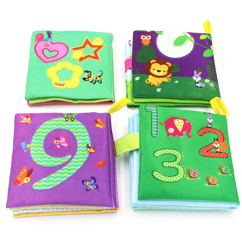 Baby Learning Education Animal Embroidery Soft Cloth Book Fabrics Books Early Toy | Игрушки и хобби