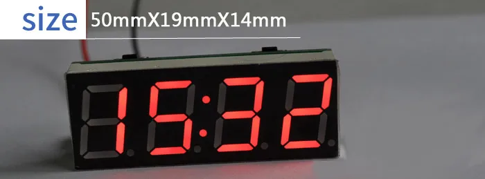 4 бита цифровой DIY Набор светодиодный электронные часы микроконтроллер светодиодный цифровые часы Время термометр MCU напряжение температура время