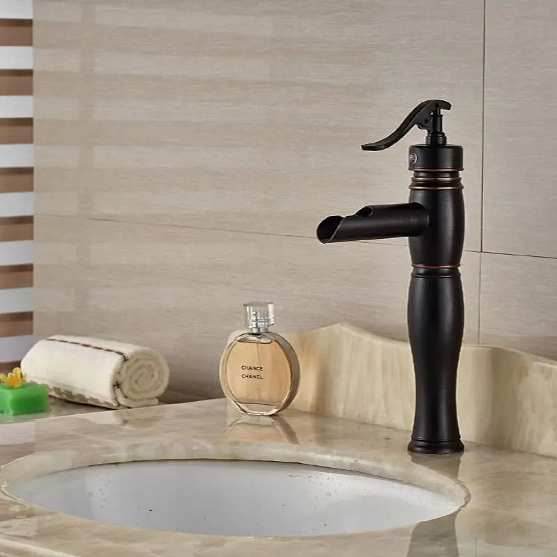 Масло втирают bronzebathroom бассейна кран сосуд Раковина Нажмите Палуба Гора с Pop Up Drain |