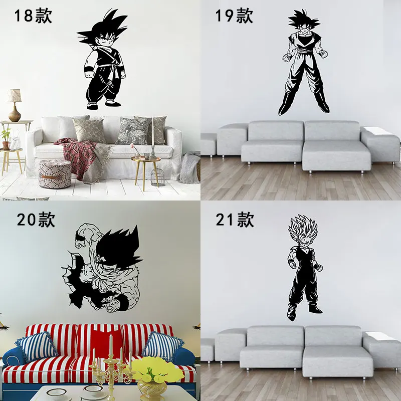 Dragon Ball стикер на стену Сунь Укун аниме наклейка в японском стиле манга настенная Водонепроницаемая Автомобильная наклейка для спальни декоративная стена St
