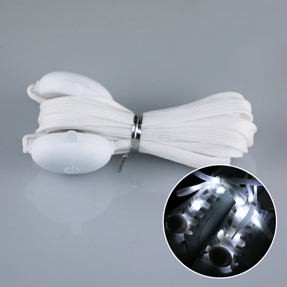 1 пара светодиодная вспышка светящиеся нейлоновые шнурки для обуви вечеринки