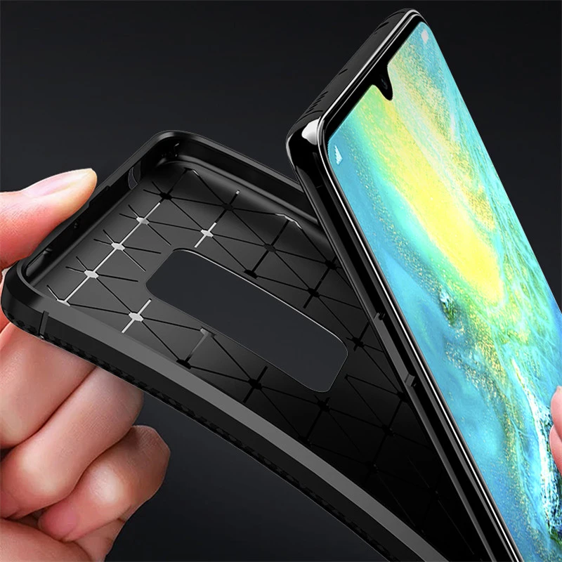 Akbktii Капа на huawei P30 чехол Коврики 20 Lite Pro крышка для P Smart 2019 углеродного волокна