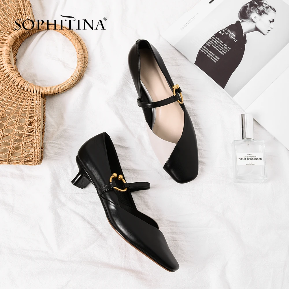 SOPHITINA/Новые повседневные туфли лодочки Модные удобные из натуральной кожи на