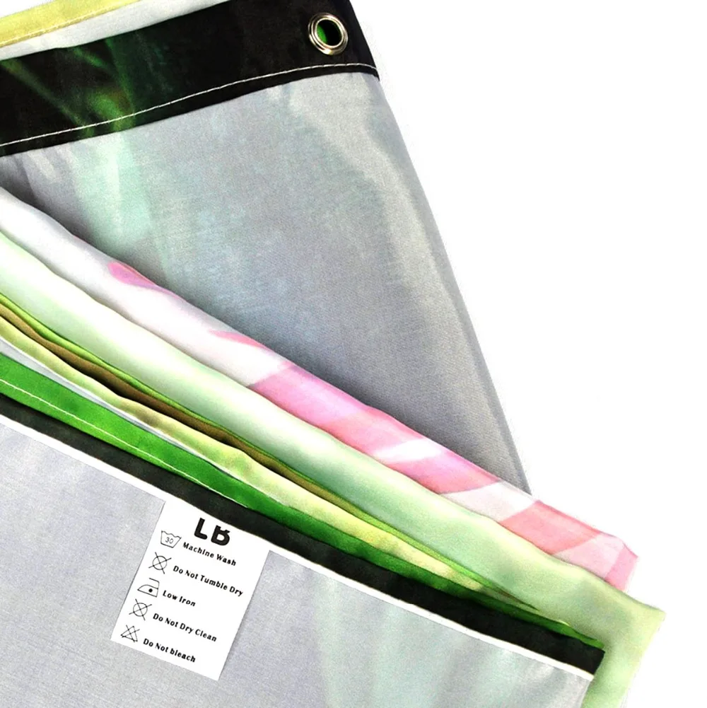 Водонепроницаемая душевая занавеска Будда и телефон из полиэстера с защитой от