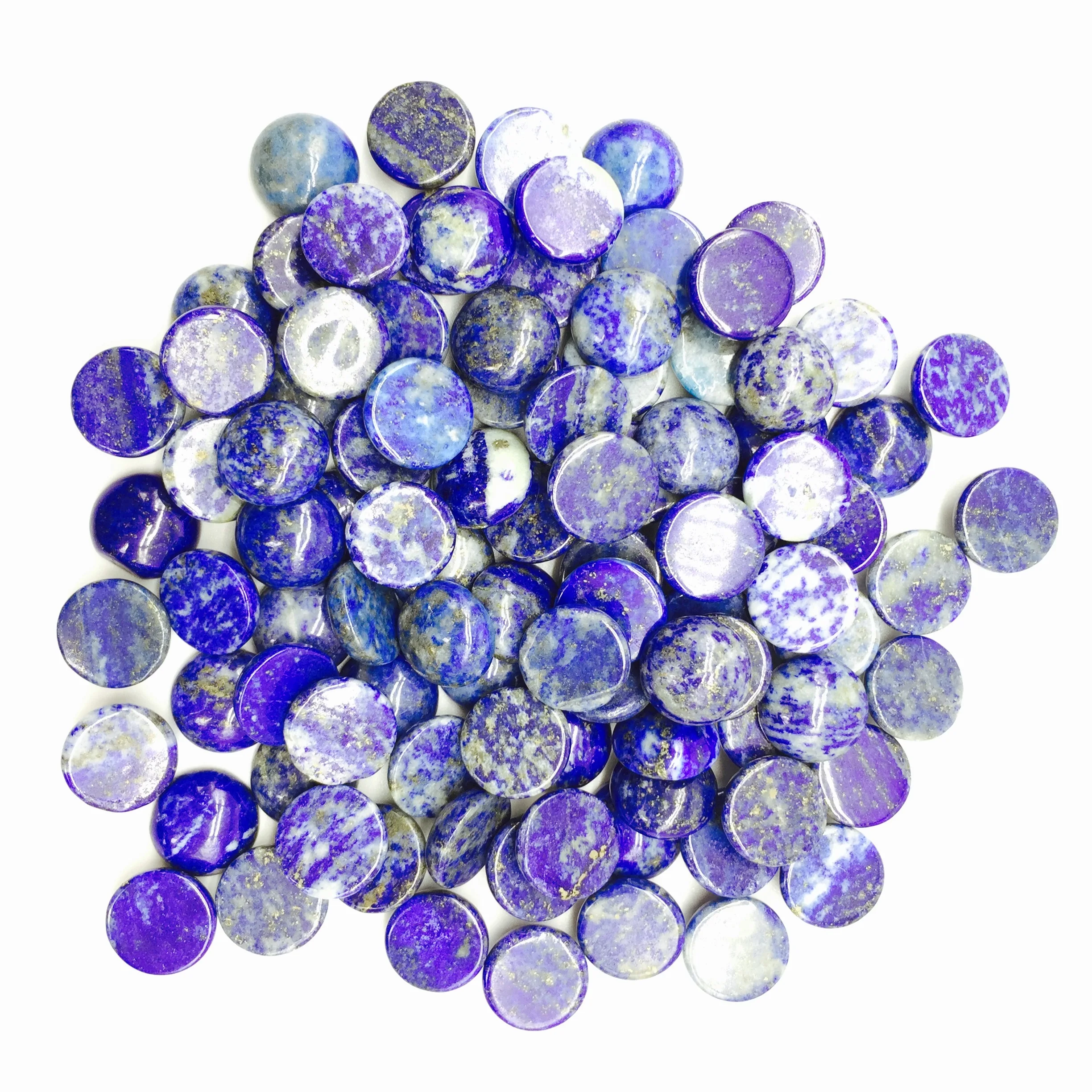 Модный высококачественный круглый кабошон из натурального камня Lapis Lazuli 12 мм для