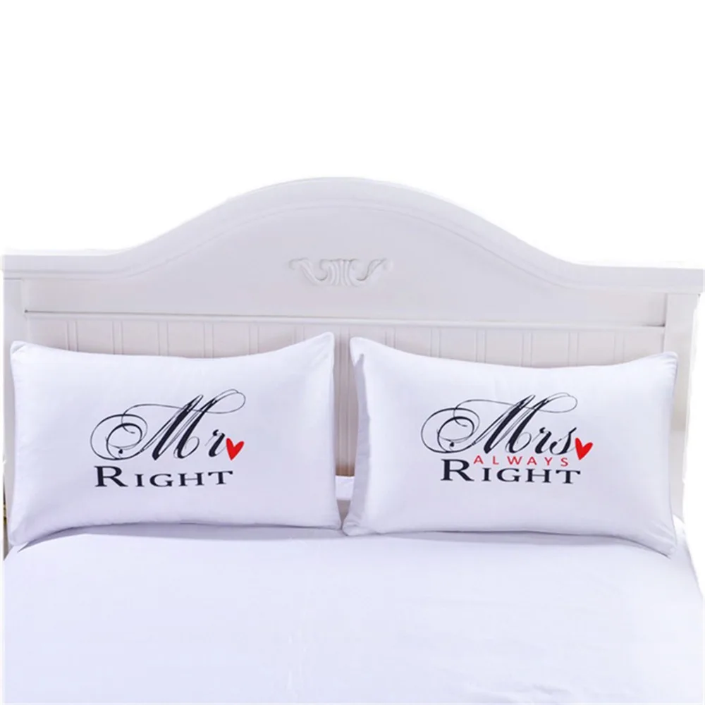 2 шт. Наволочка на подушку Чехол чехол пара подарок любимым decorativewhite Подушка s для