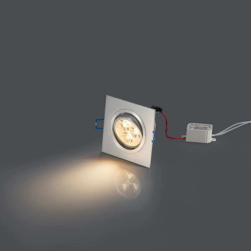Встраиваемый светодиодный потолочный светильник с регулируемой яркостью 3 Вт 6