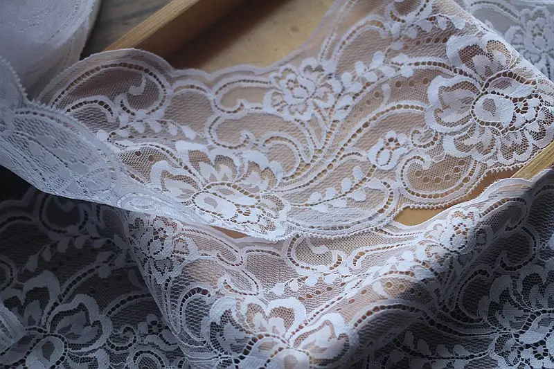 2 ярдов/партия 13 см широкая вышитая тюль сетка с кружевной отделкой кружевная