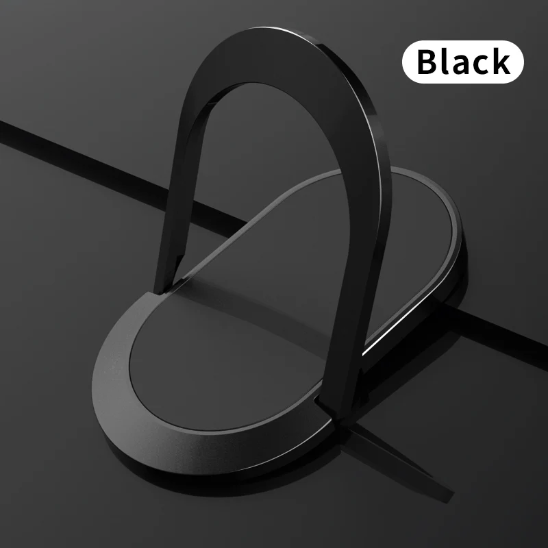 Black PZOZ Finger Ring Holder for Samsung S9 S8 General Phone ring 360 Degree phone stand Magnetic Car Bracket Stand Phone Accessories - Цвет: Black