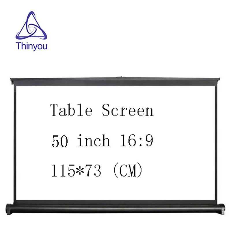 Thinyou проектор экран 50 дюймов 16:9 Портативный Ручной подтягивающий стол экран для офиса Бизнес-встречи обучение домашний кинотеатр