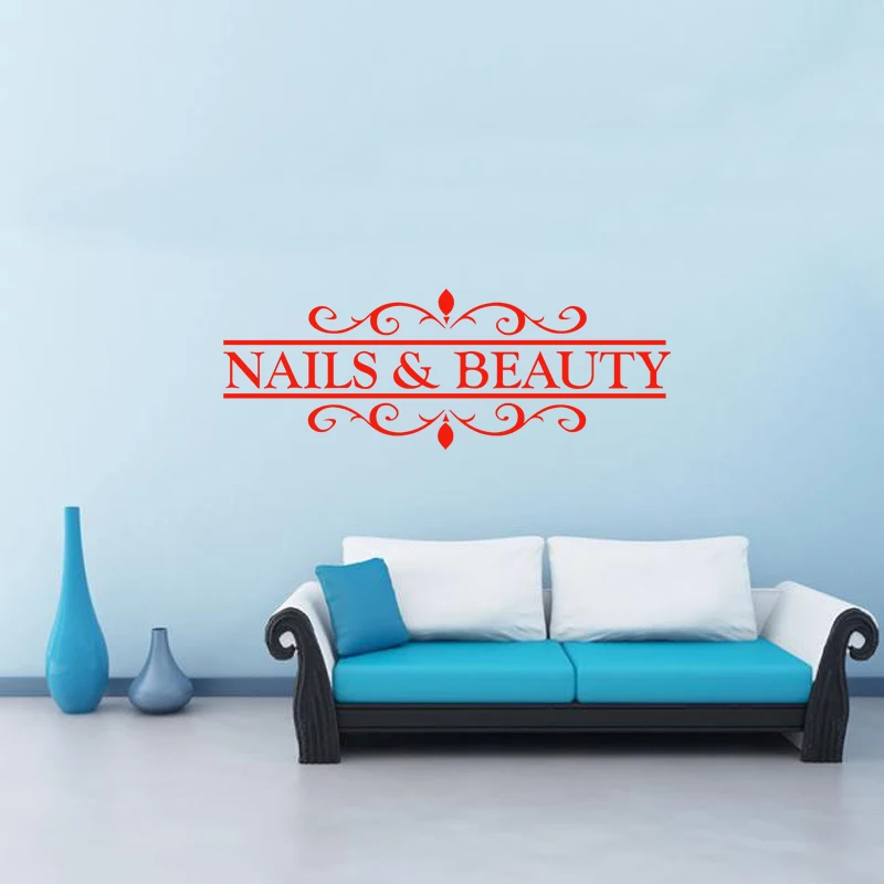 Наклейки для ногтей и красоты виниловая настенная наклейка салона