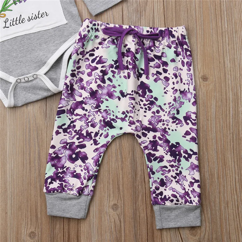 Комплект одежды из 3 предметов для новорожденных девочек комбинезон с надписью