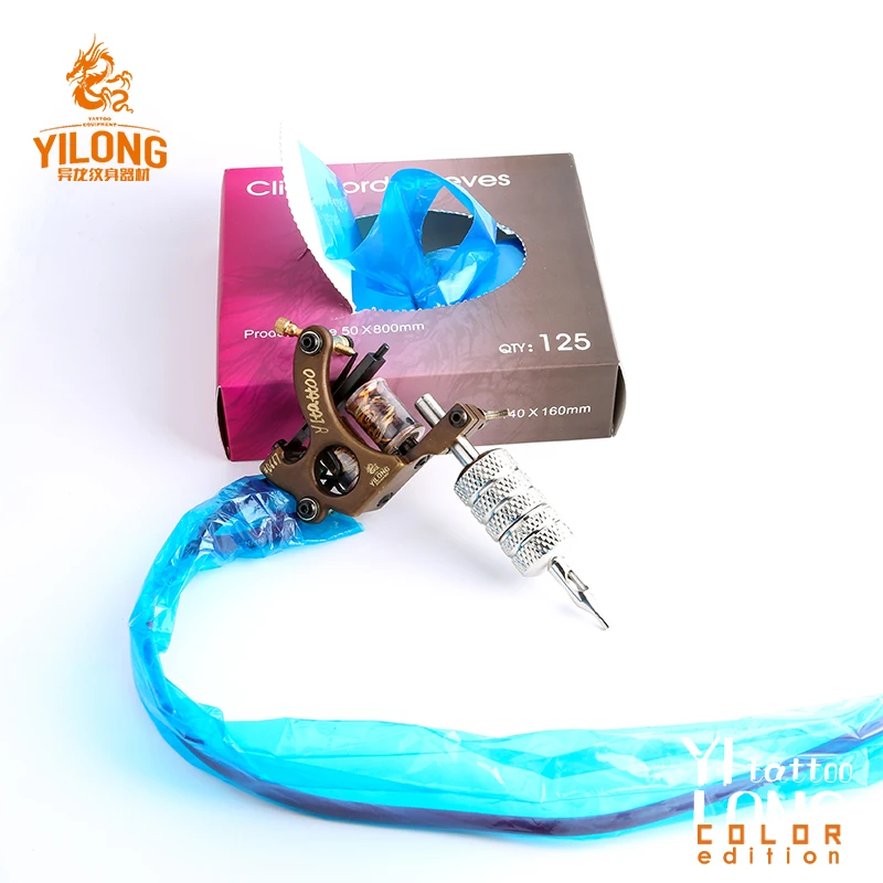 

YILONG 125 шт., синие мешки для тату-машинки