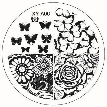 XY-A06 1 шт. модный дизайн DIY лак для красоты художественный штамп с изображением для ногтей штамповочные пластины 3D шаблоны для дизайна ногтей трафареты инструменты для маникюра - Цвет: XY-A06
