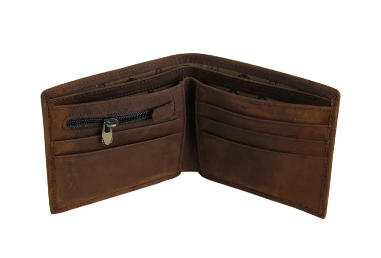 Augus Genuine Leather Men Wallet Purse Card Holder Money Brown Color Unique Design Fashion Style 8047R | Багаж и сумки