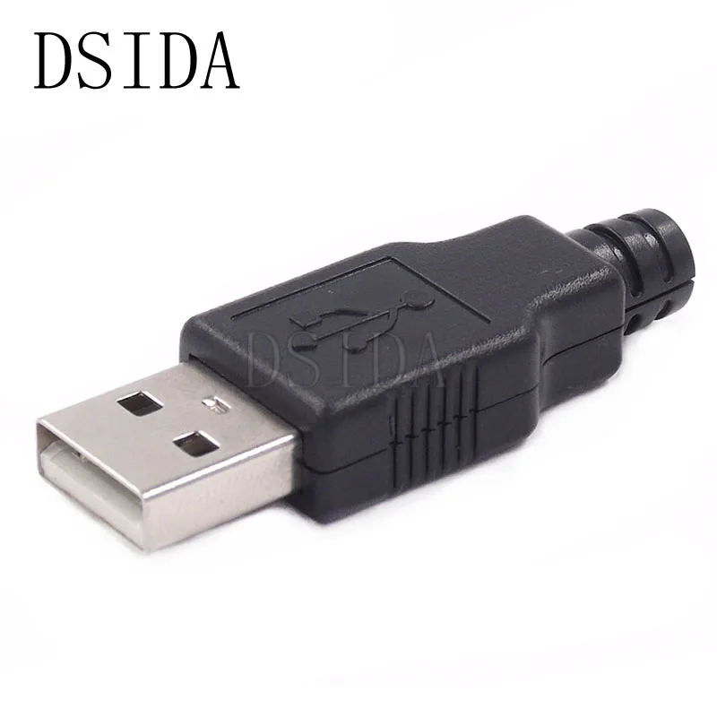 IMC Горячая новинка 5 шт. тип А штекер USB 4 Pin разъем с черной пластиковой крышкой |