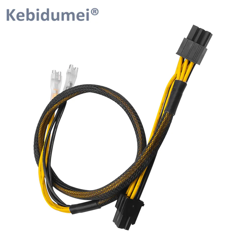 Kebidumei 50 см двойной блок питания 6 контактный ATX 18AWG адаптер PSU кабель подъемник PCI E