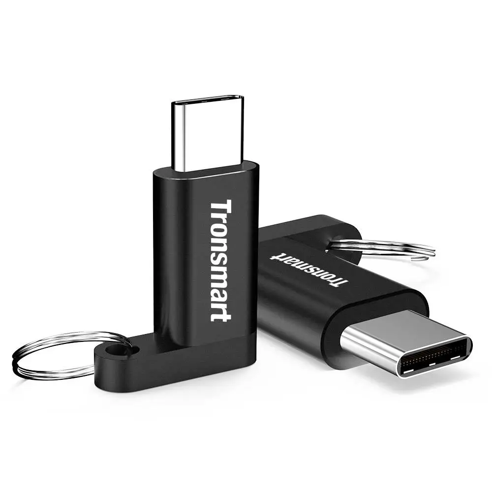Tronsmart CTMFL 2 шт. usb type C штекер Micro USB Женский адаптер usb type-C поддержка OTG для USB-C поддержка ed устройств защита от потери