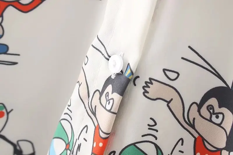Yuuyiwa/женские блузки рубашки с рисунком кота цветная Детская рубашка комическим
