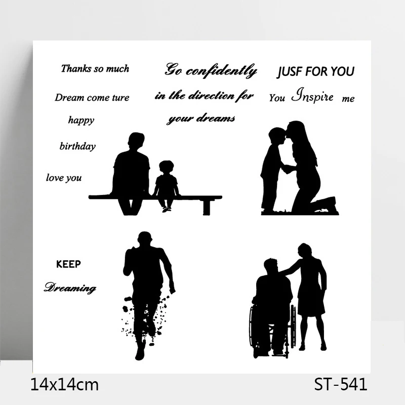 

Romantic love Transparent Silicone Stamps/Seal for DIY Scrapbooking/Photo Album Decorative Card Making Clear Stamps Supplies
