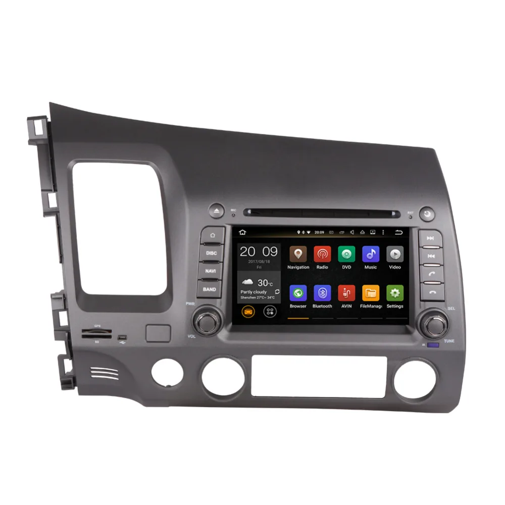4 гб озу Android 8 0 восьмиядерный автомобильный DVD мультимедийный плеер для Honda Civic