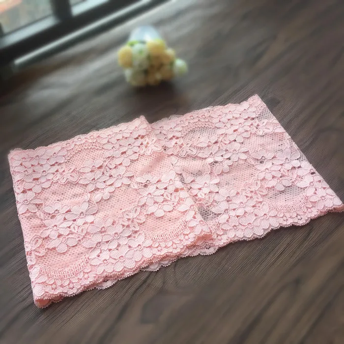 Изысканная эластичная розовая кружевная ткань с отделкой высококачественная