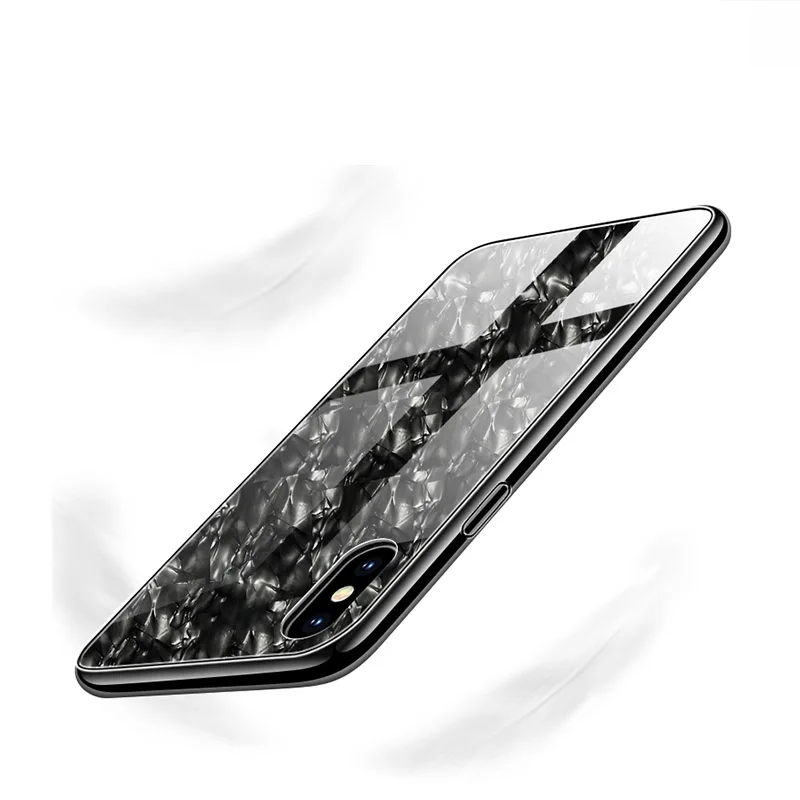 YueTuo Блестящий стеклянный мраморный чехол для iphone x xs max xr xsmax 6 s 7 8 plus 6plus 7plus