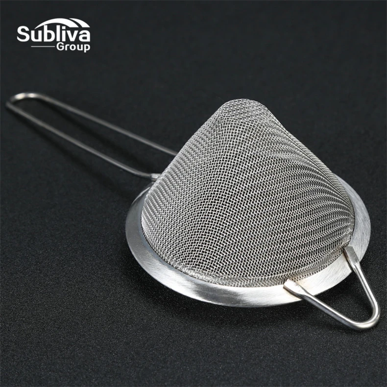 Коническое коктейльное сито из нержавеющей стали 304 отлично подходит для удаления насадок из сока, коктейльное ситечко Julep Bar