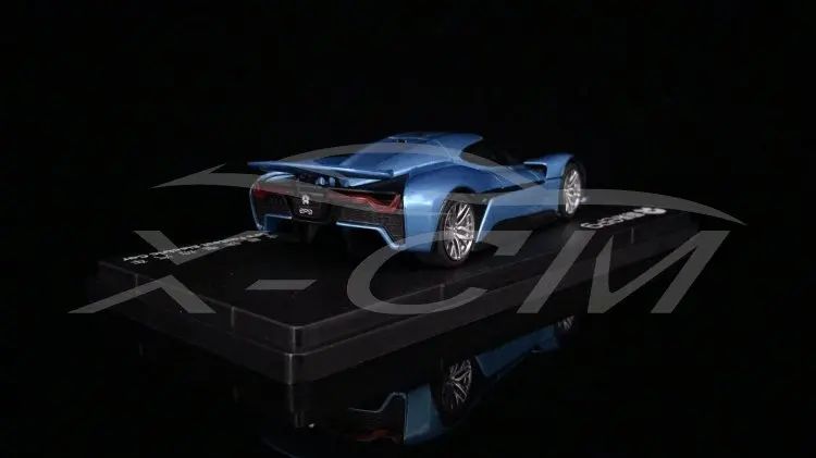 Литая модель автомобиля NIO Nio EP9 хвост крыло спойлер версия 1:43(синий)+ маленький подарок