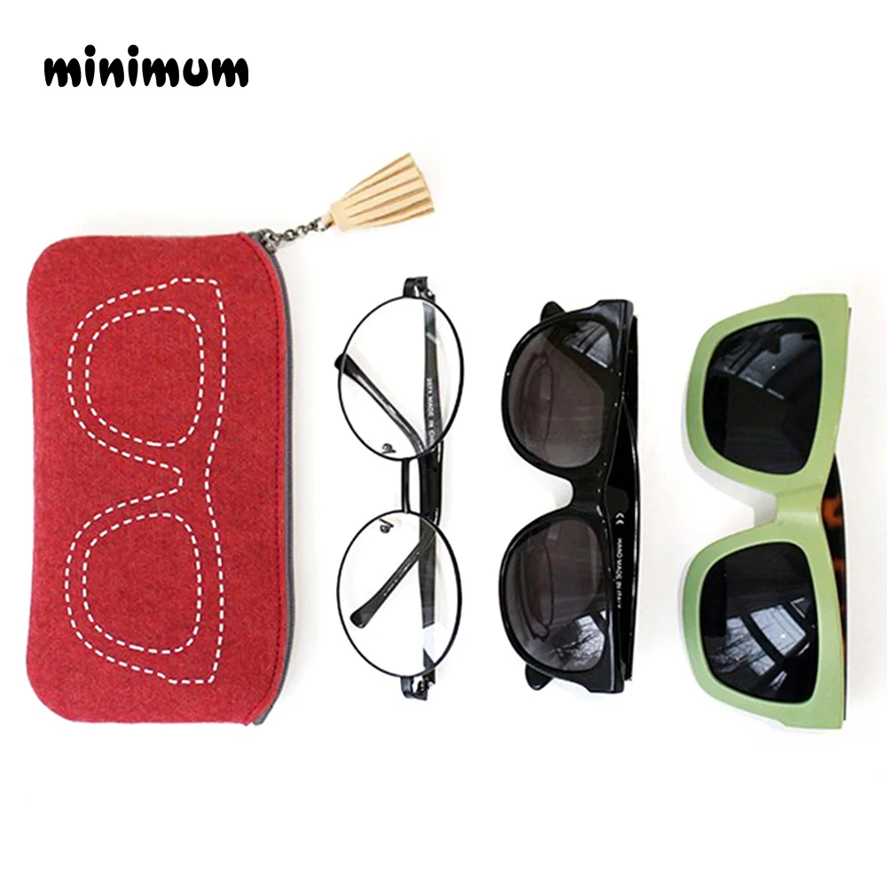 

MINIMUM Top-grade Felt Cloth Sunglasses Boxes High Quality Luxury Fabric Glasses Case Eyeglasses Accessories Light Easy to Carry