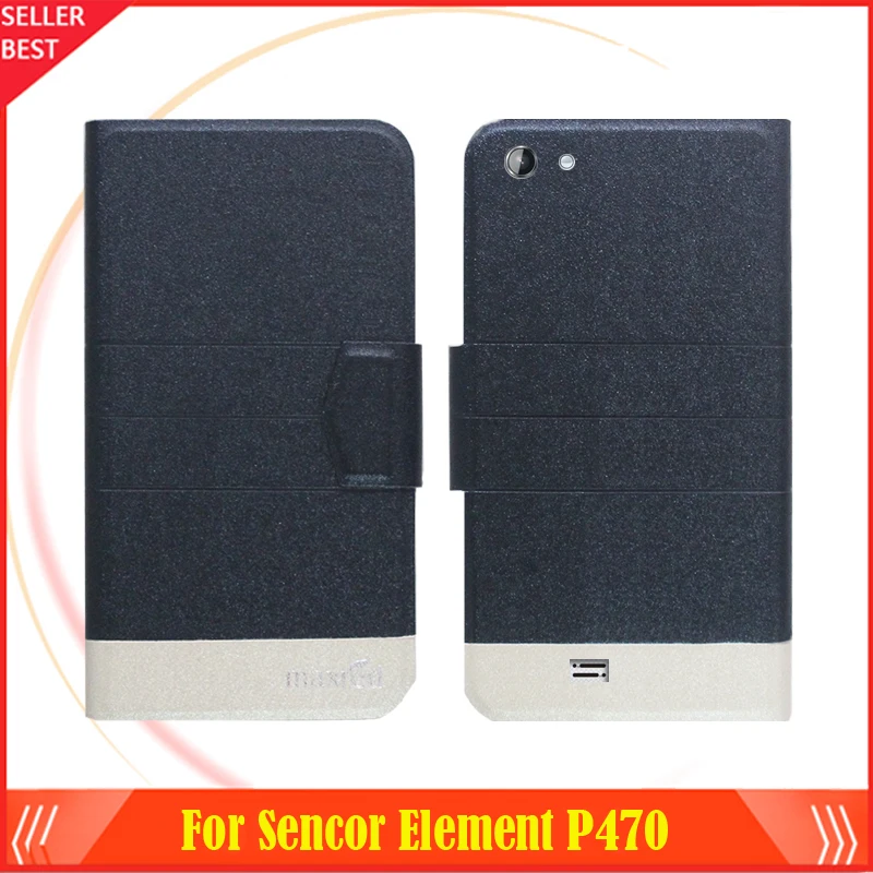 5 Colors Super! Sencor Element P470 Phone Case Leather Cover Factory Direct Fashion Luxury Full Flip Stand Cases | Мобильные