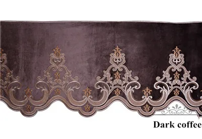 Dark coffee Qgvish 48 см в ширину, Европейский короткий занавес, ткань, кружевная отделка, лента, сделай сам, балдахин, для сцены, спальни, гостиной, Декор, занавески, аксессуары - Цвет: Dark coffee