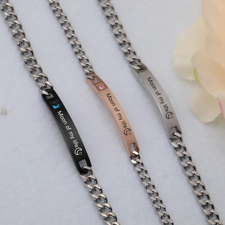 FLYANGEL Crystal Engraved Bracelet Moon Of My Life Exquisite Adjustable Bangle Jewelry Accessories Gifts For Friend Lover | Украшения и